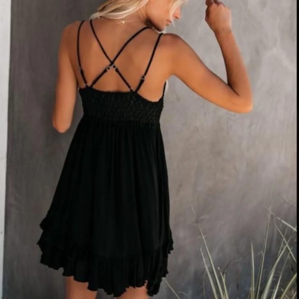 New Tiered Western Ruffle Lace Dress - Picture 6 of 8